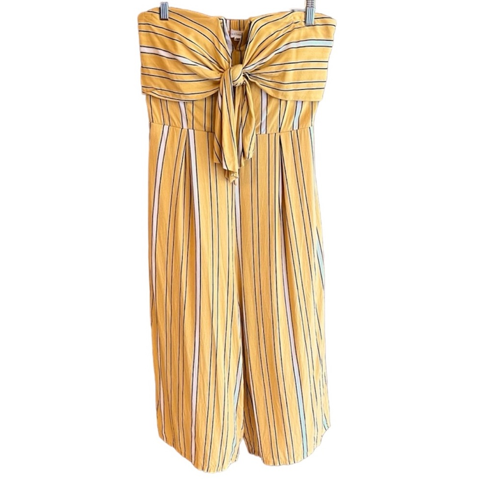 Bailey Blue women’s cropped jumpsuit striped strapless great condition M…